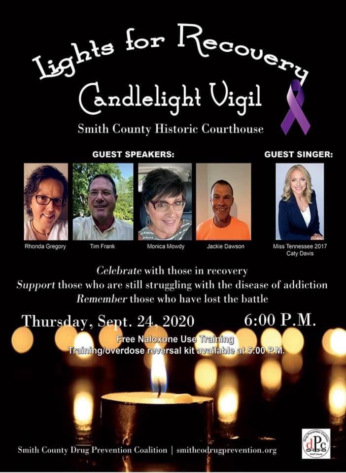 Lights for Recovery Candlelight Vigil set for September 24, 2020 Smith County Insider