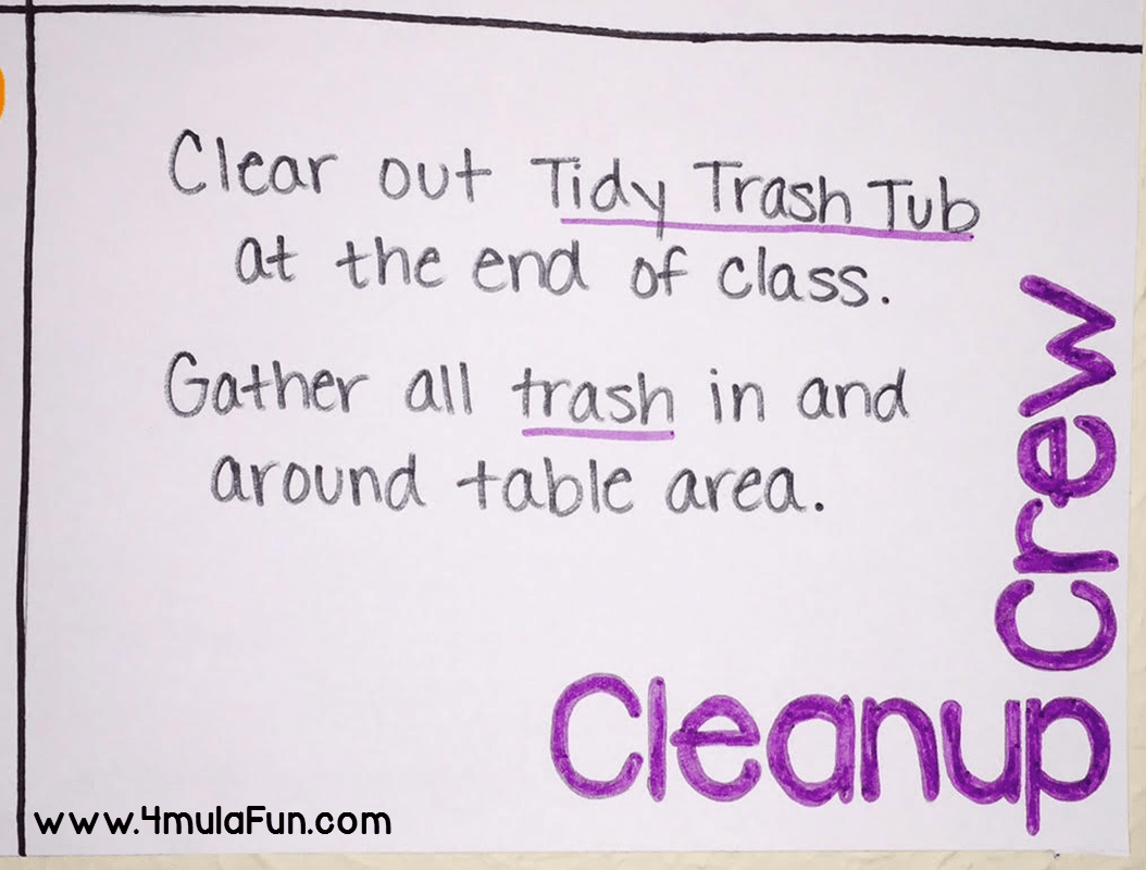 Using Table Jobs to Control Chaos in Your Classroom