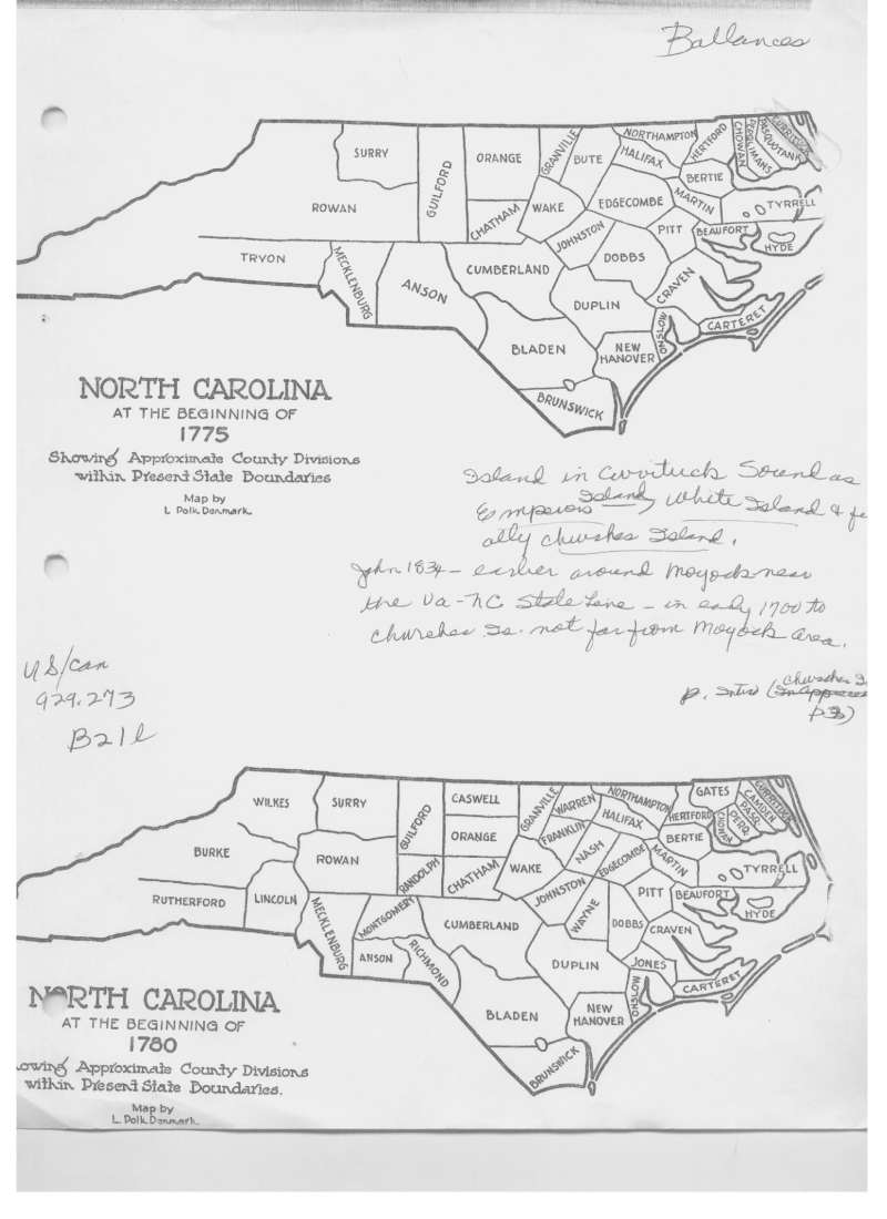 North Carolina Map 1775 Smith Harper