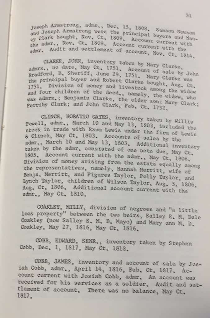 Estate Records of County North Carolina 17301820 Smith Harper