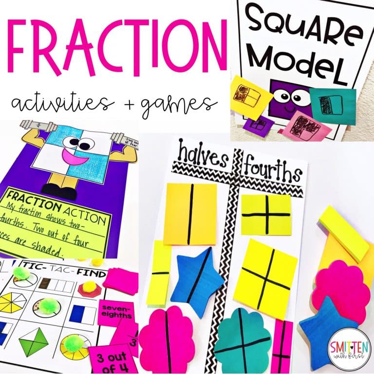 Fraction activities, games, and read alouds for 1st and 2nd grade