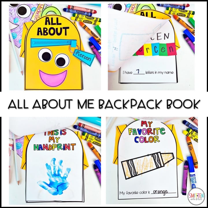 All About Me Activities for Back to School Preschool Kindergarten 1st