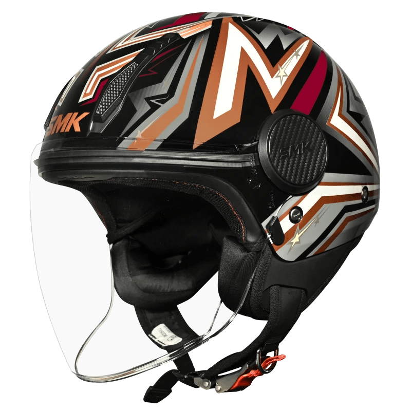 SMK Laminar Solid Open Face Helmets for Men & Women