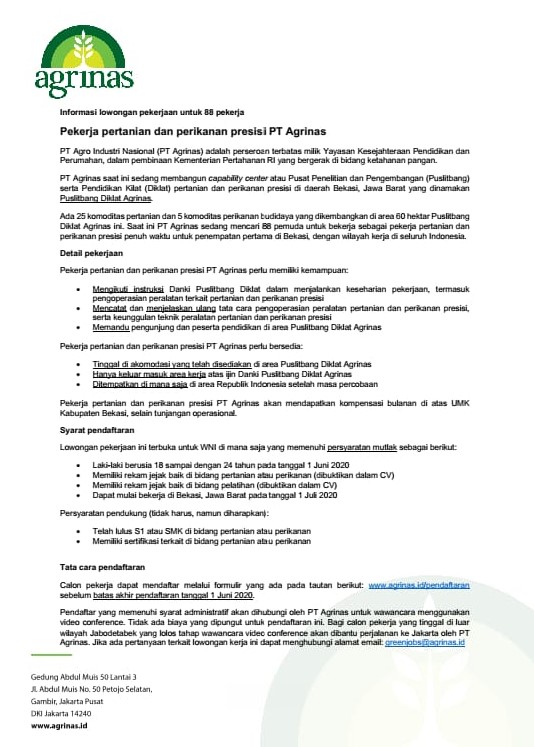 LOWONGAN KERJA …………. BACA SELENGKAPNYA !!!!!! – SMK PPN TANJUNGSARI