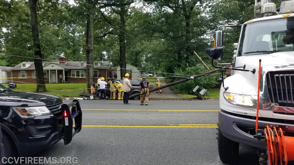 No Injuries Reported After Vehicle Strikes Pole in Waldorf Southern