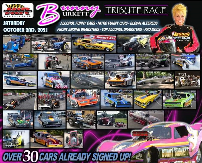 Maryland International Raceway Superchargers Showdown and Tribute Race for Bunny Burkett on