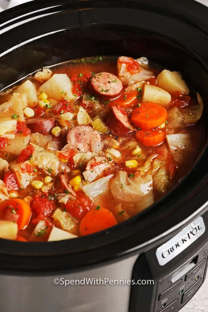 Delicious Smoked Sausage Soup Easy Crock Pot Recipe Smokedbyewe