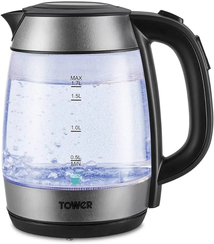 Tower Smoked Glass Kettle Stylish & Functional Smokedbyewe
