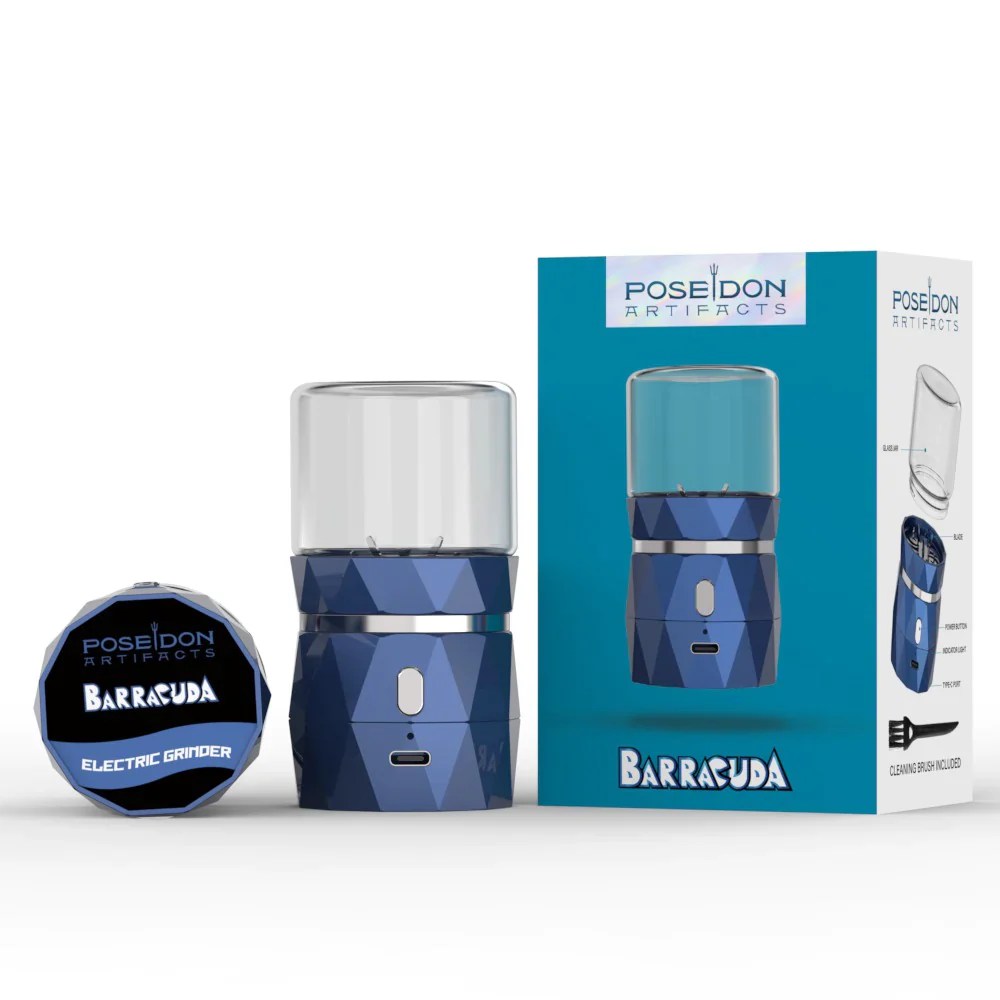 Poseidon Artifacts Barracuda Electric Grinder Wholesale Black Smoke