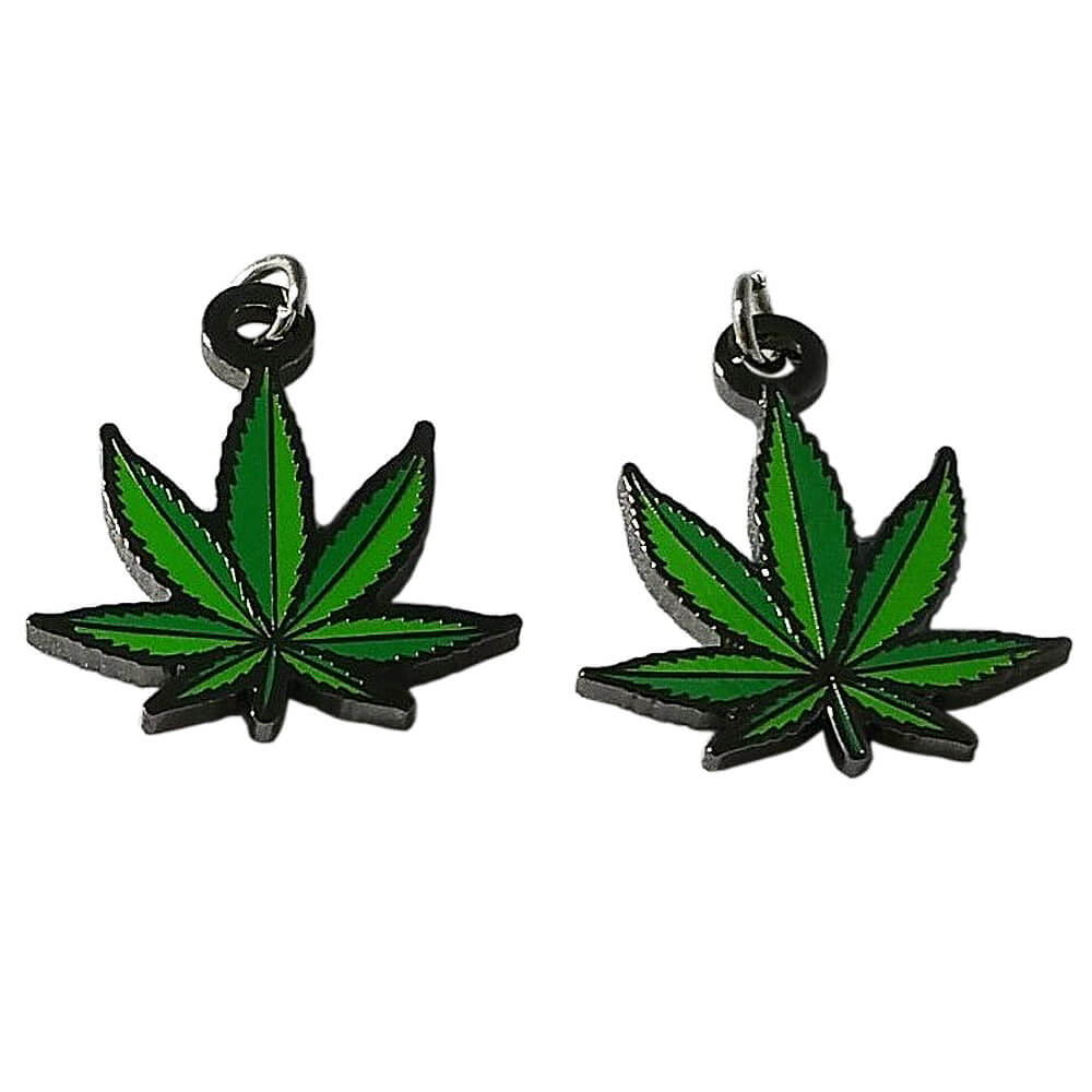Pot Leaf Charms for Hand Made Jewelry Cannabis Accessories