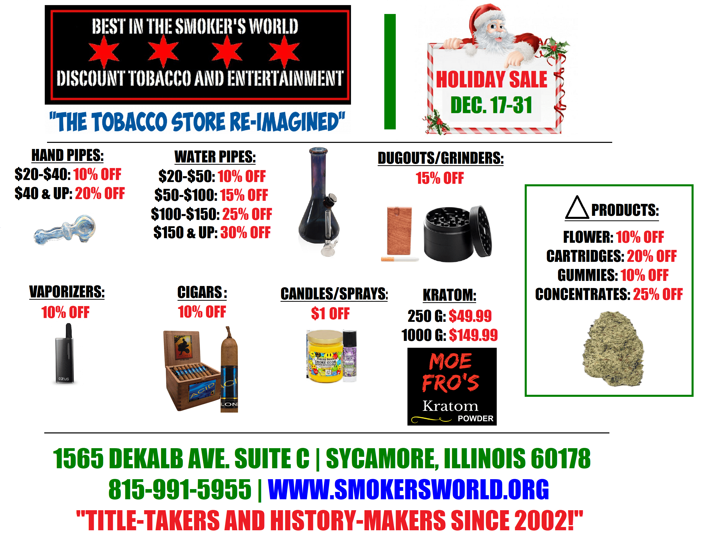 Best In The Smoker's World LLC. Illinois' best selection of Kratom