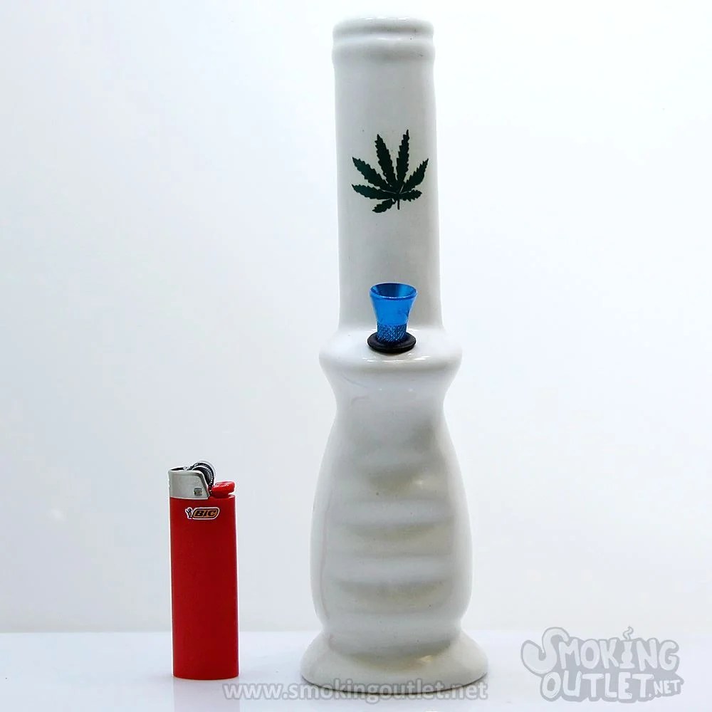 water pipe, Weed Leaf Ceramic Bong Smoking Outlet
