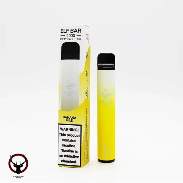 Электронная сигарета Elf Bar Banana Milk (2000 затяжек) 20мг купить в
