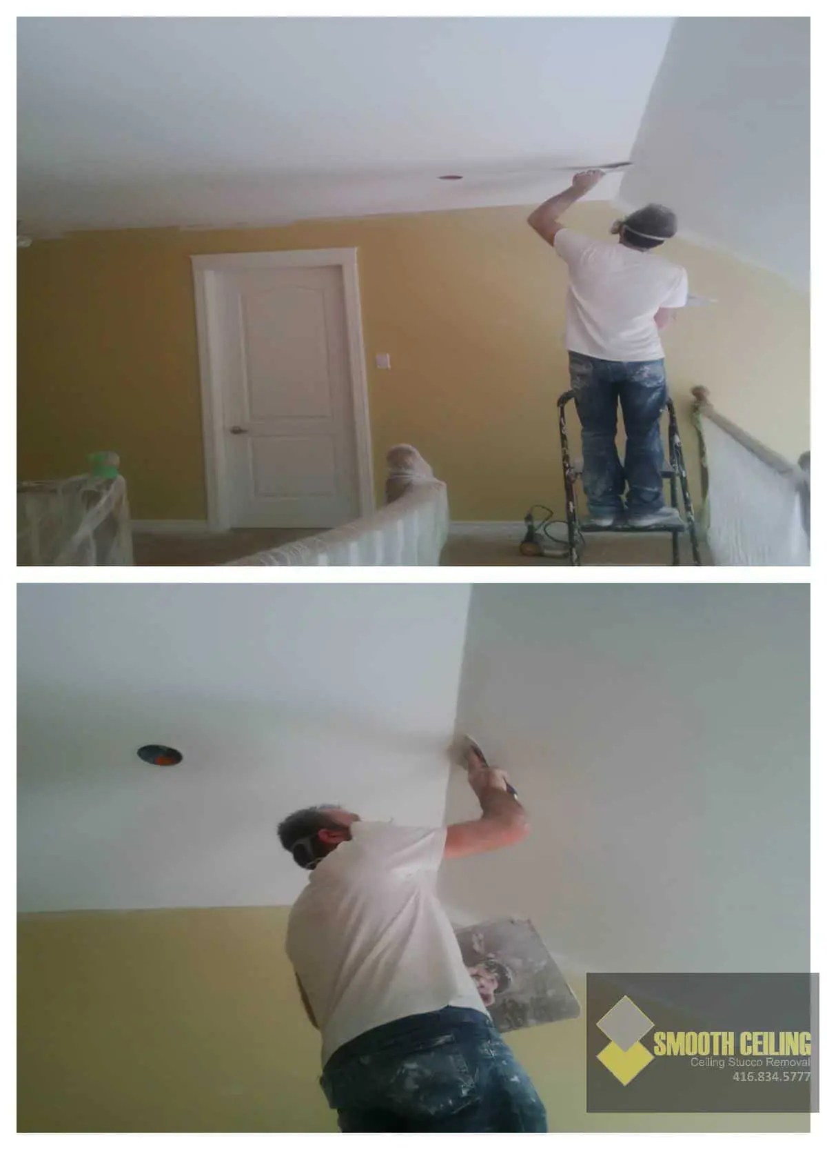 Smooth Ceiling Popcorn Ceiling Removal & Stucco Removal Stipple