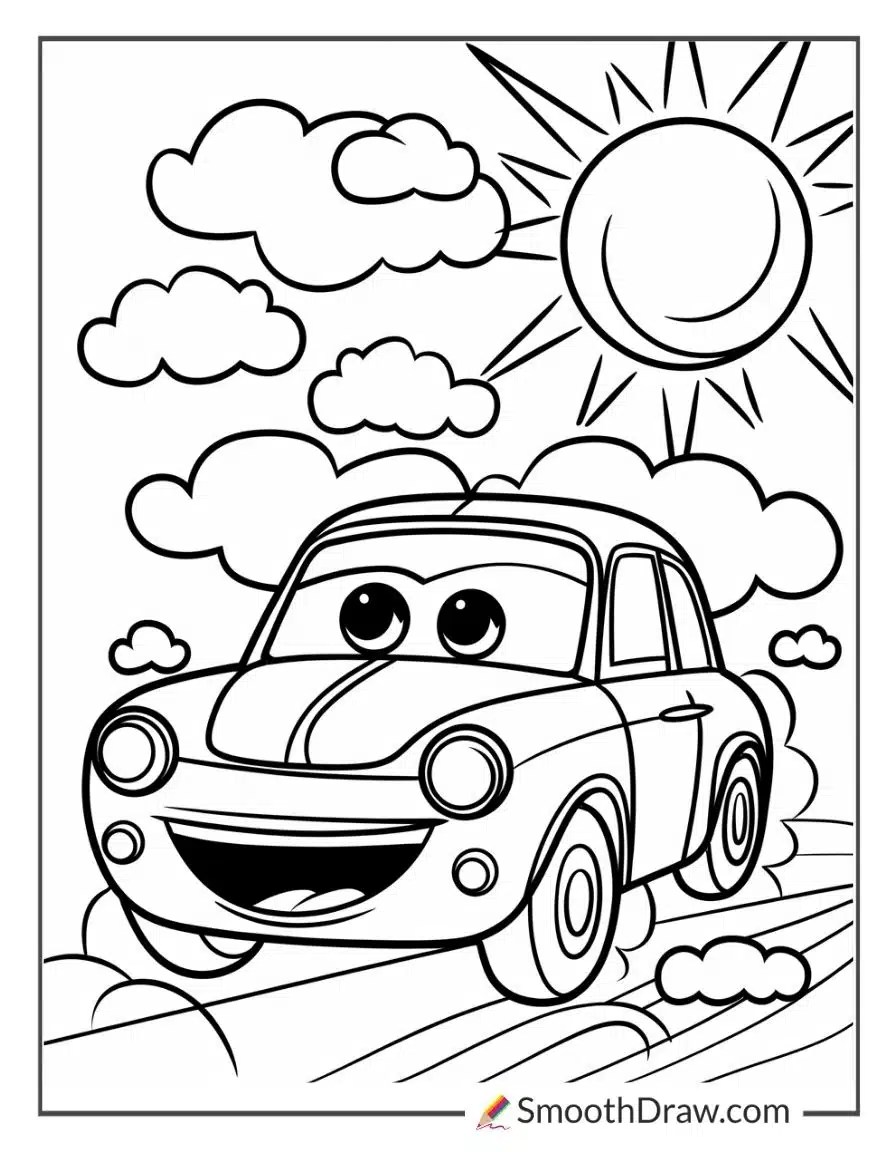 24 Car Coloring Pages Free Printables Smooth Draw