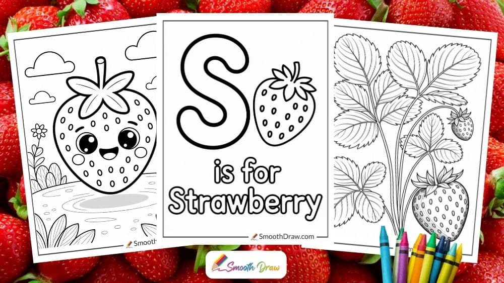 40 Strawberry Coloring Pages Smooth Draw