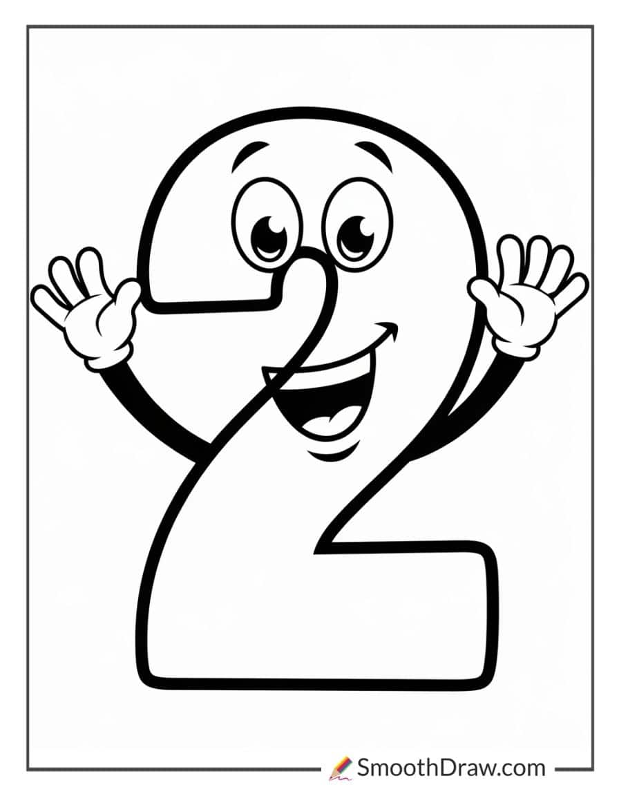 Number Coloring Pages Smooth Draw