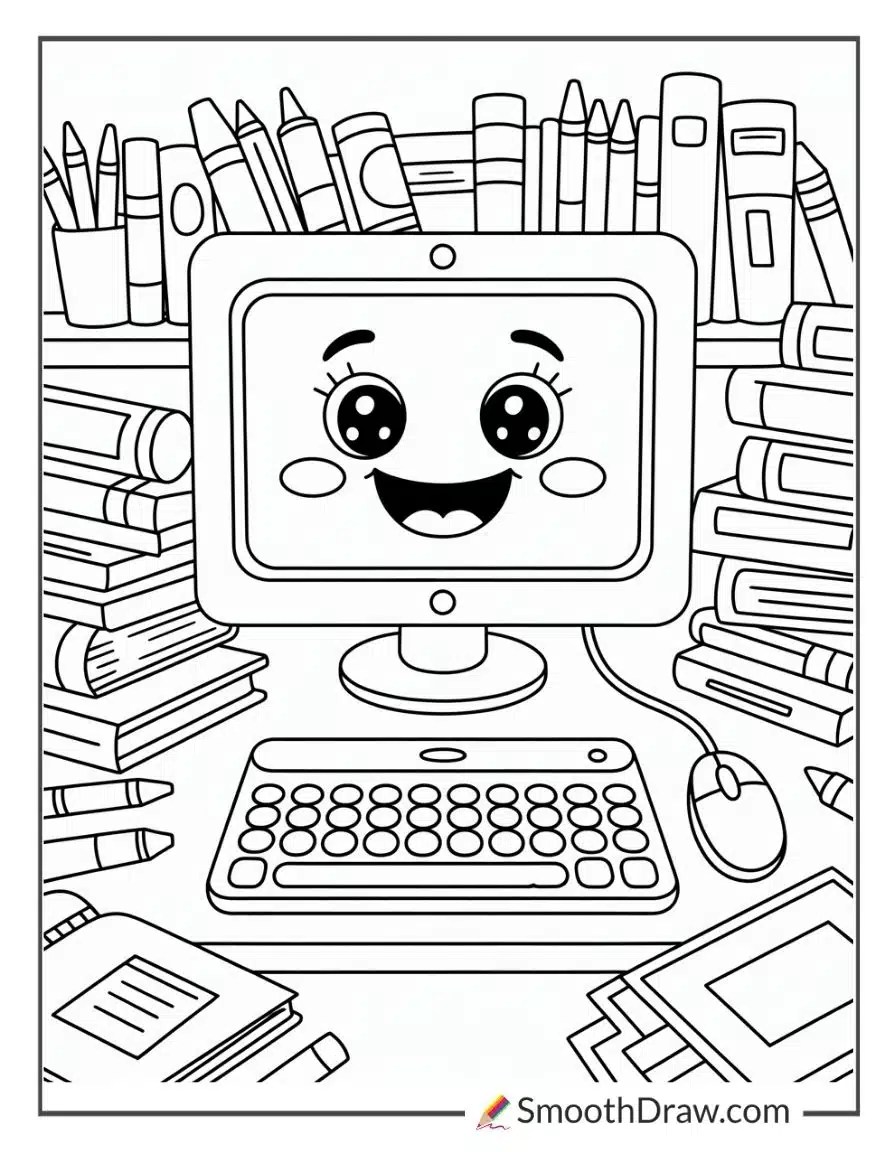 42 Free Computer Coloring Pages