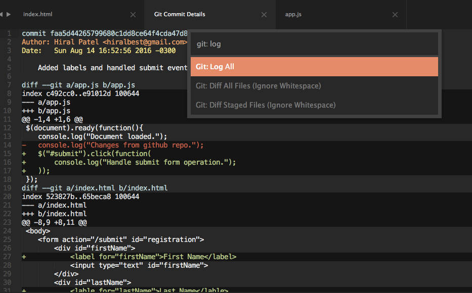 How to use Git in Sublime Text Smooth Programming