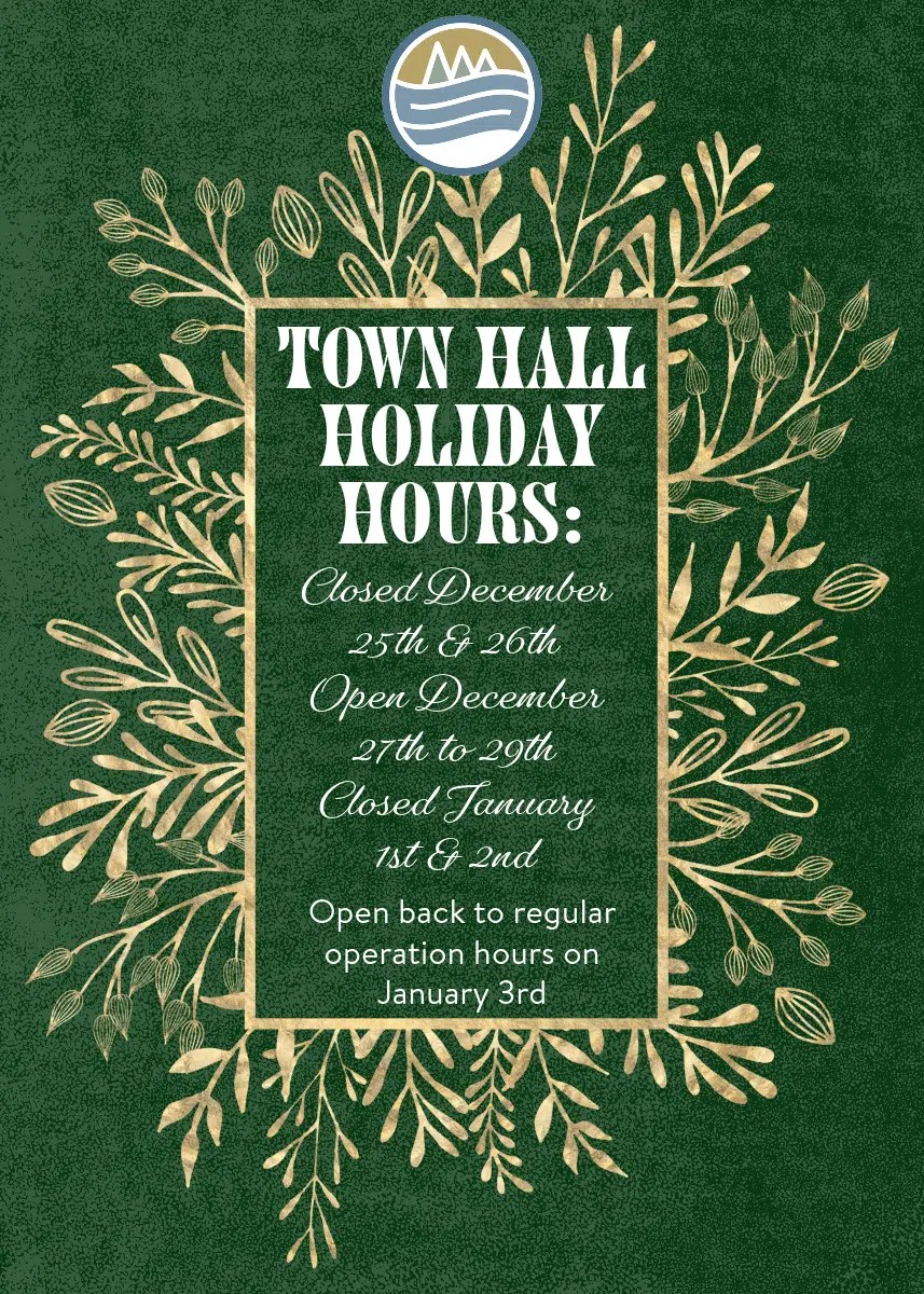 Town Hall Holiday Hours Town of Smooth Rock Falls
