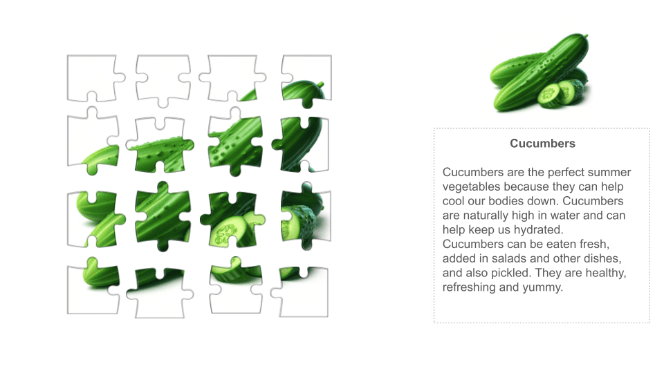 Spring Fruits and Vegetables Jigsaw Puzzle Sample