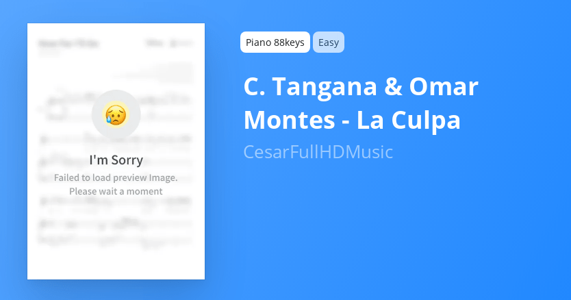 C. Tangana & Omar Montes La Culpa Sheet Music
