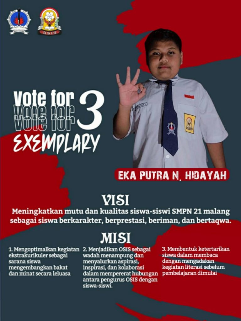SMPN21 Malang » Profil Calon Kandidat Ketua OSIS SMPN 21 MalangPeriode  2021-2022
