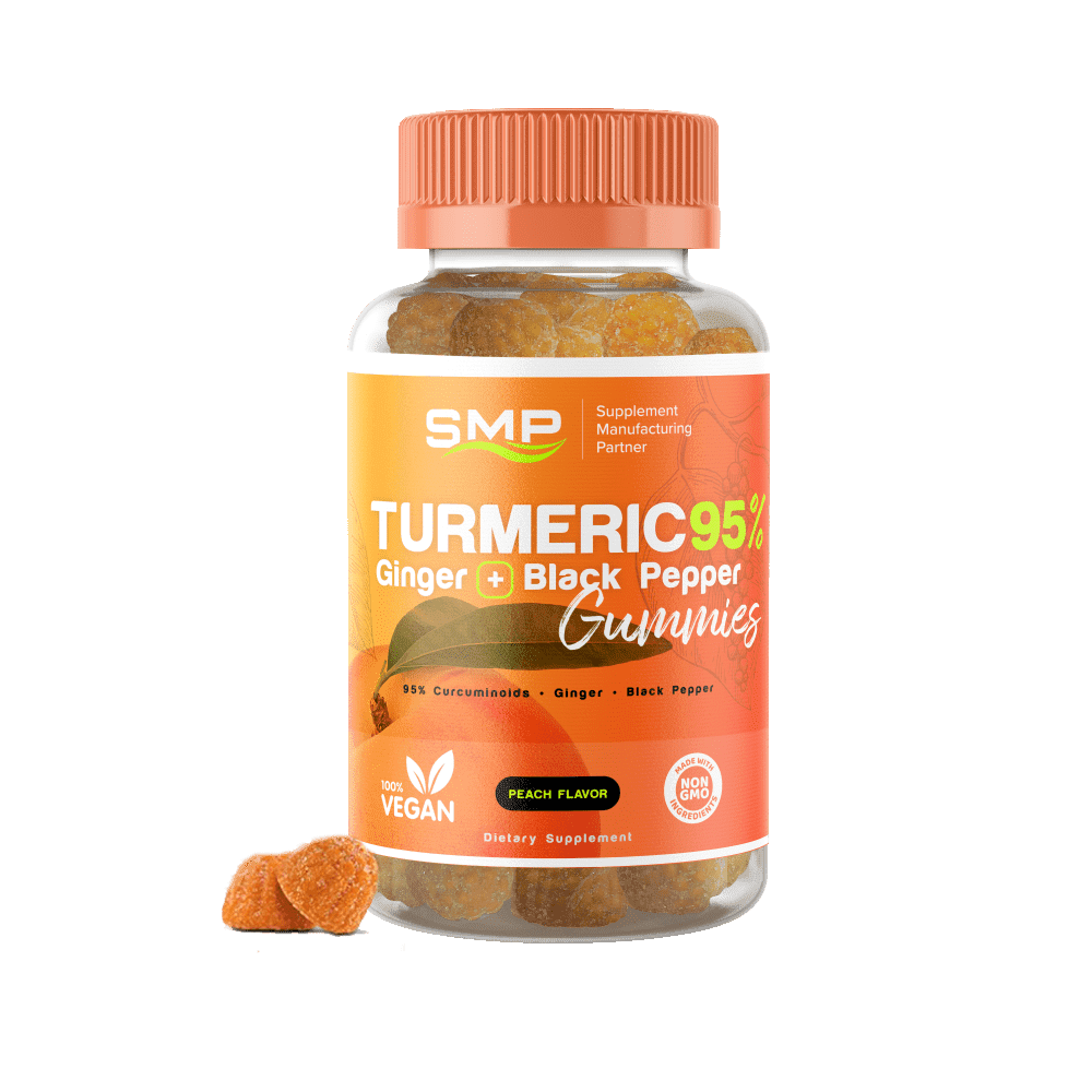 95 Turmeric + Ginger & Black Pepper Gummies VeganFriendly