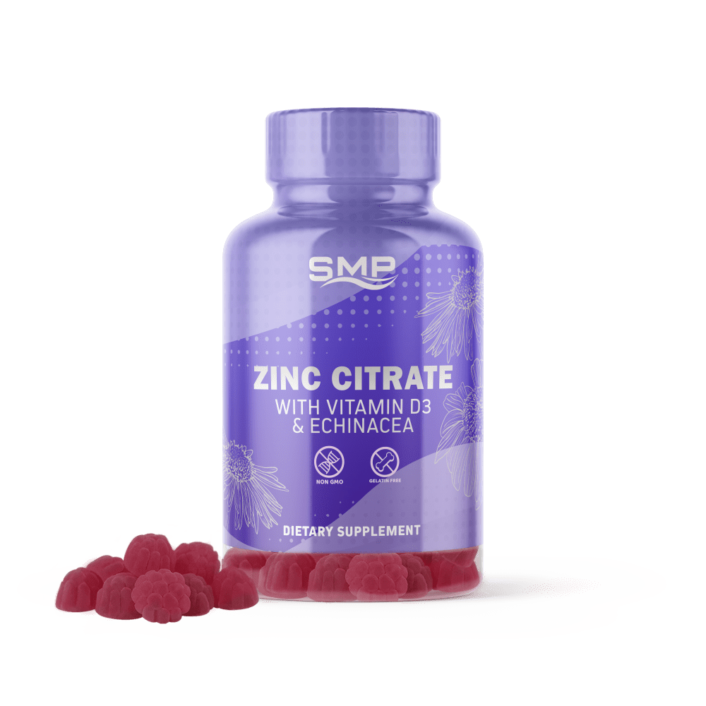 Private Label Zinc Citrate Gummies 50mg W/ Vitamin D3 & Echinacea