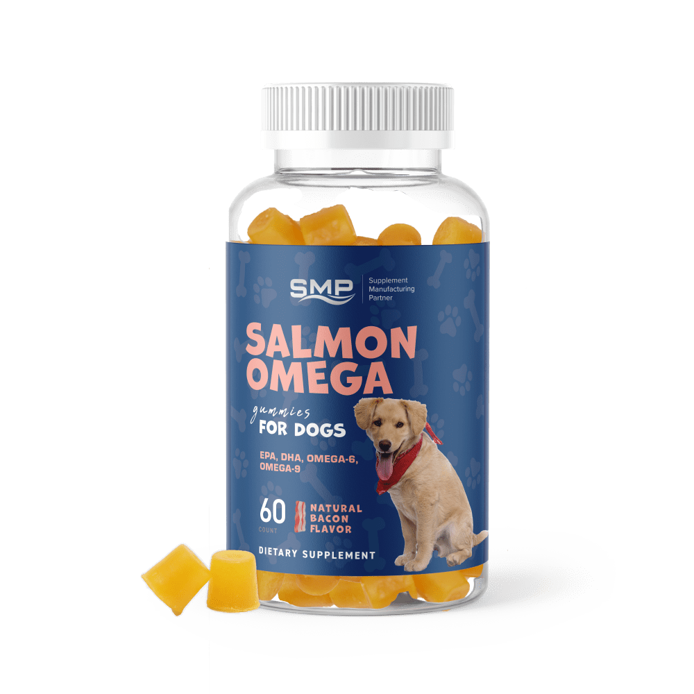 Private Label Salmon Omega Gummies For Dogs w/ EPA, DHA & More
