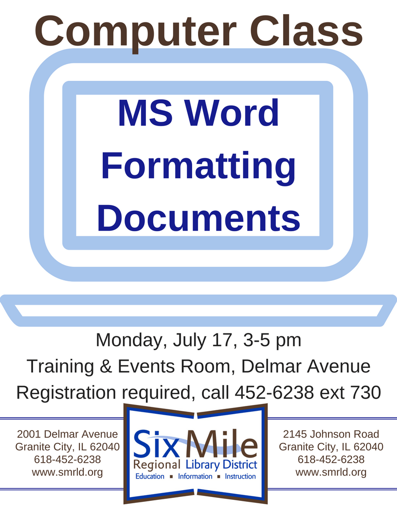 Computer Class Microsoft Word Formatting Documents « Six Mile