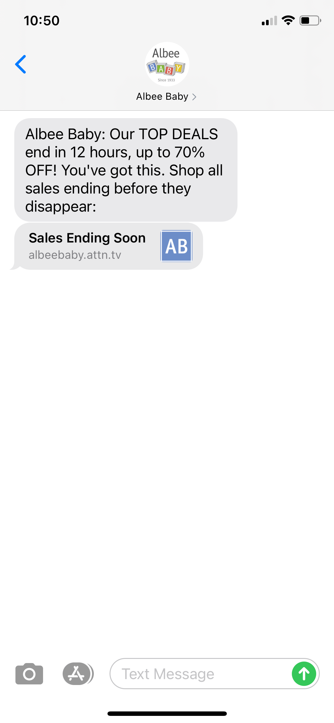 Albee Baby Text Marketing Examples SMS Archives