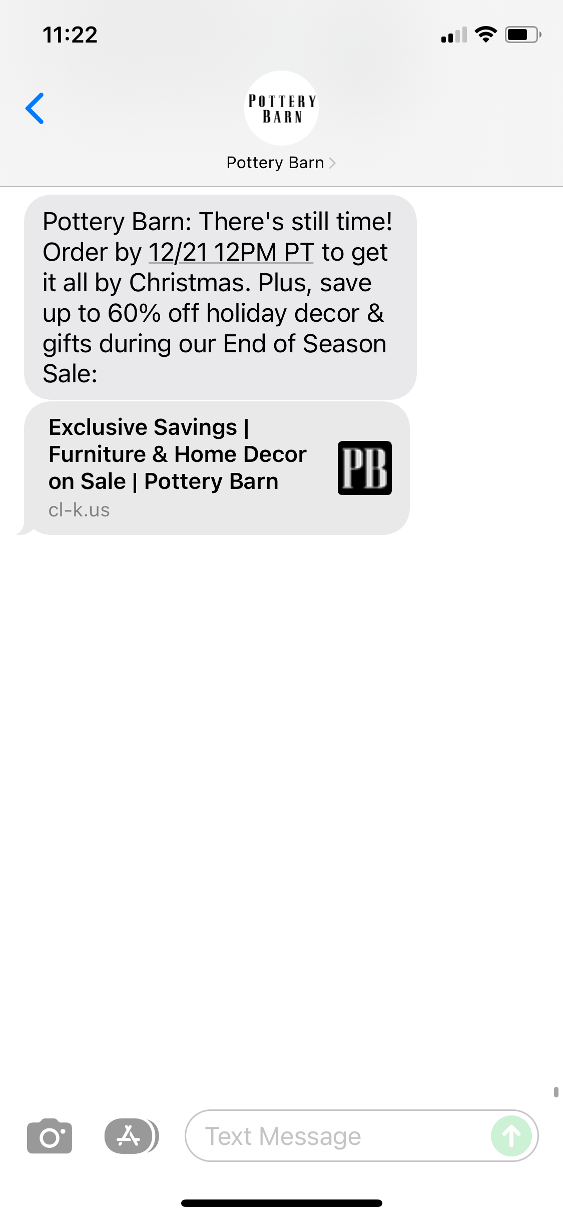 Pottery Barn Text Marketing Examples SMS Archives