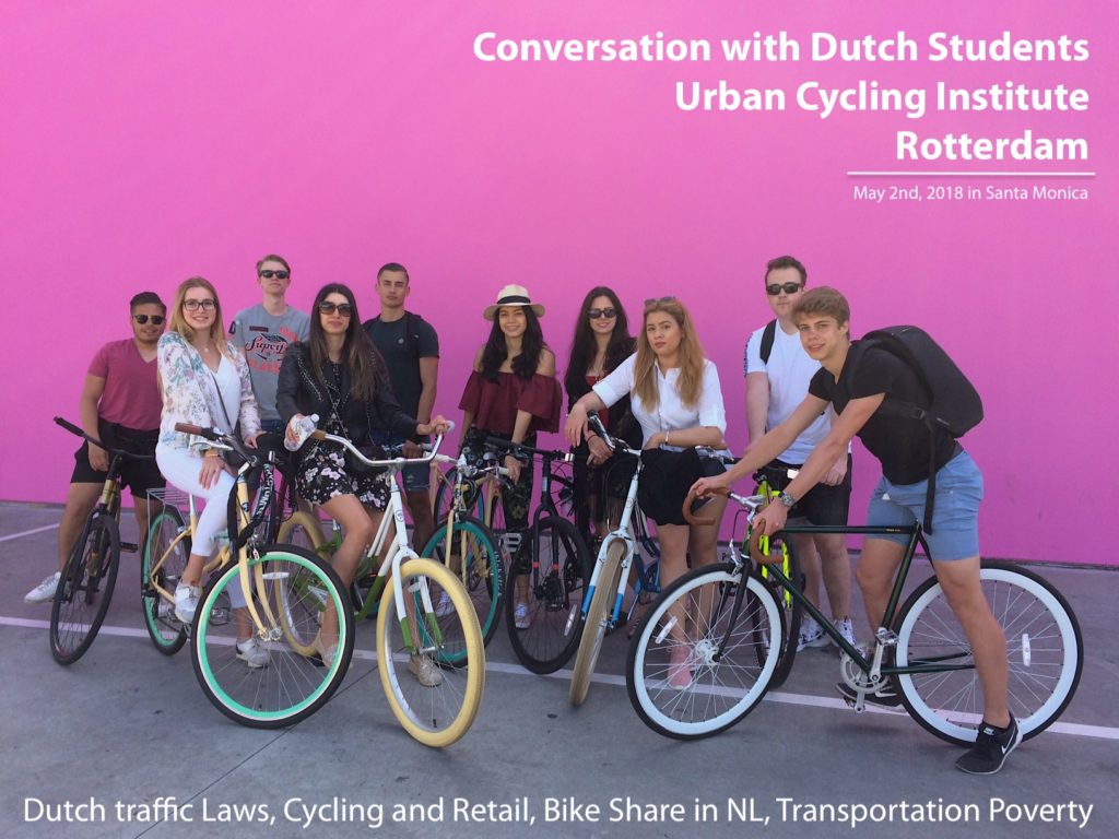 Conversation with Dutch Students Urban Cycling Institute, Rotterdam