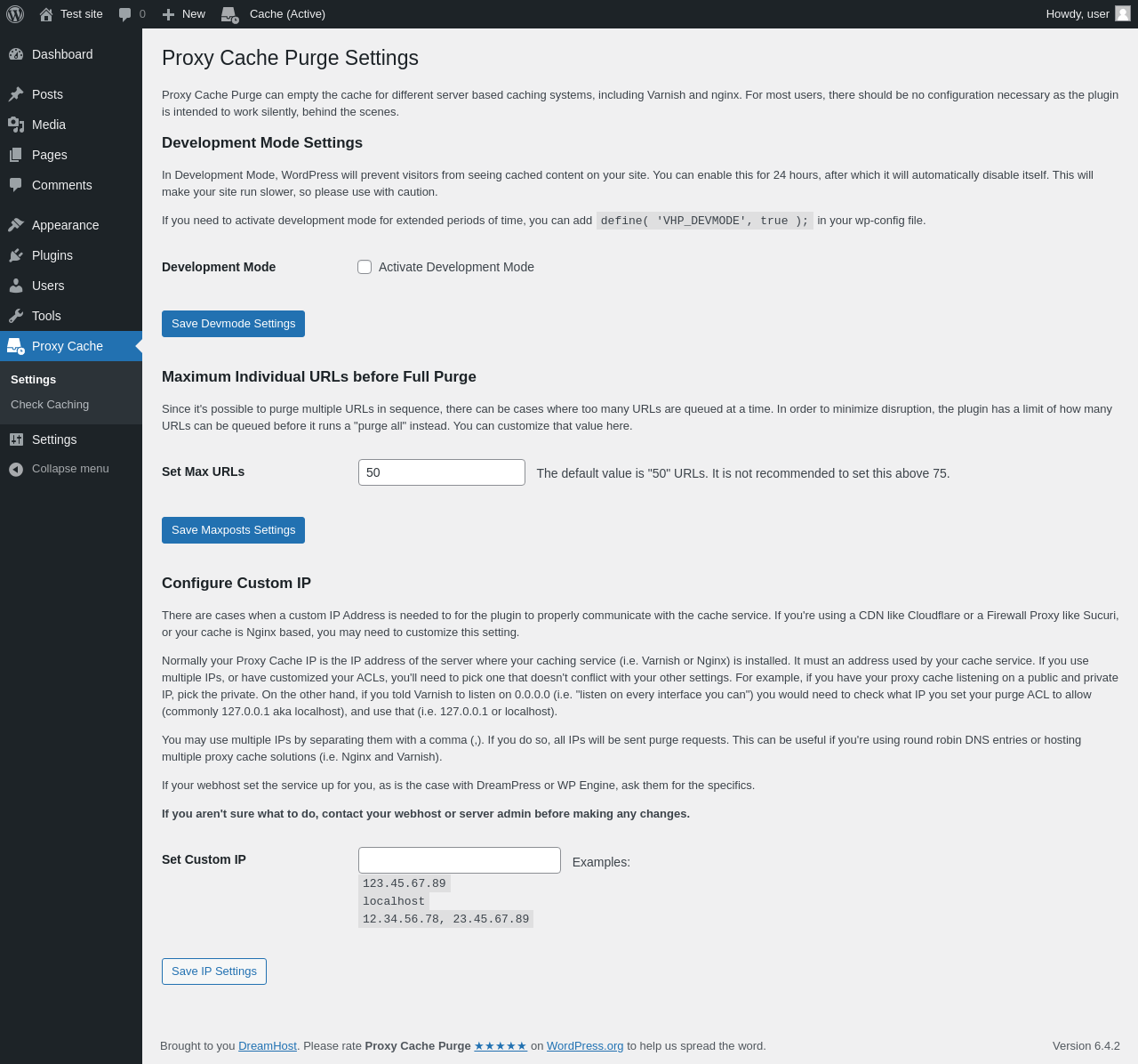 Report Proxy Cache Purge 5.2.0
