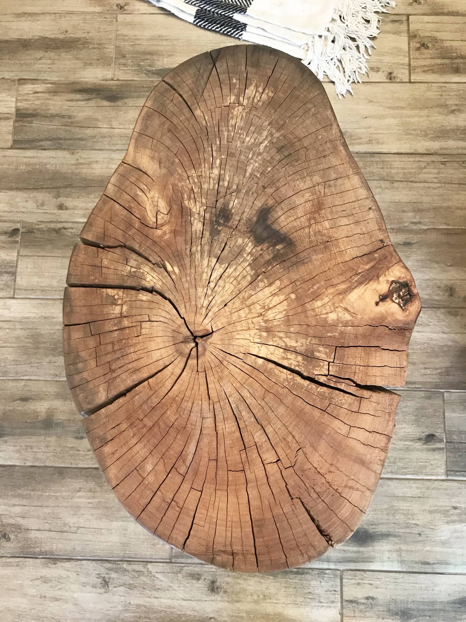 Madrone Stump Side Table Custom Furniture Temecula