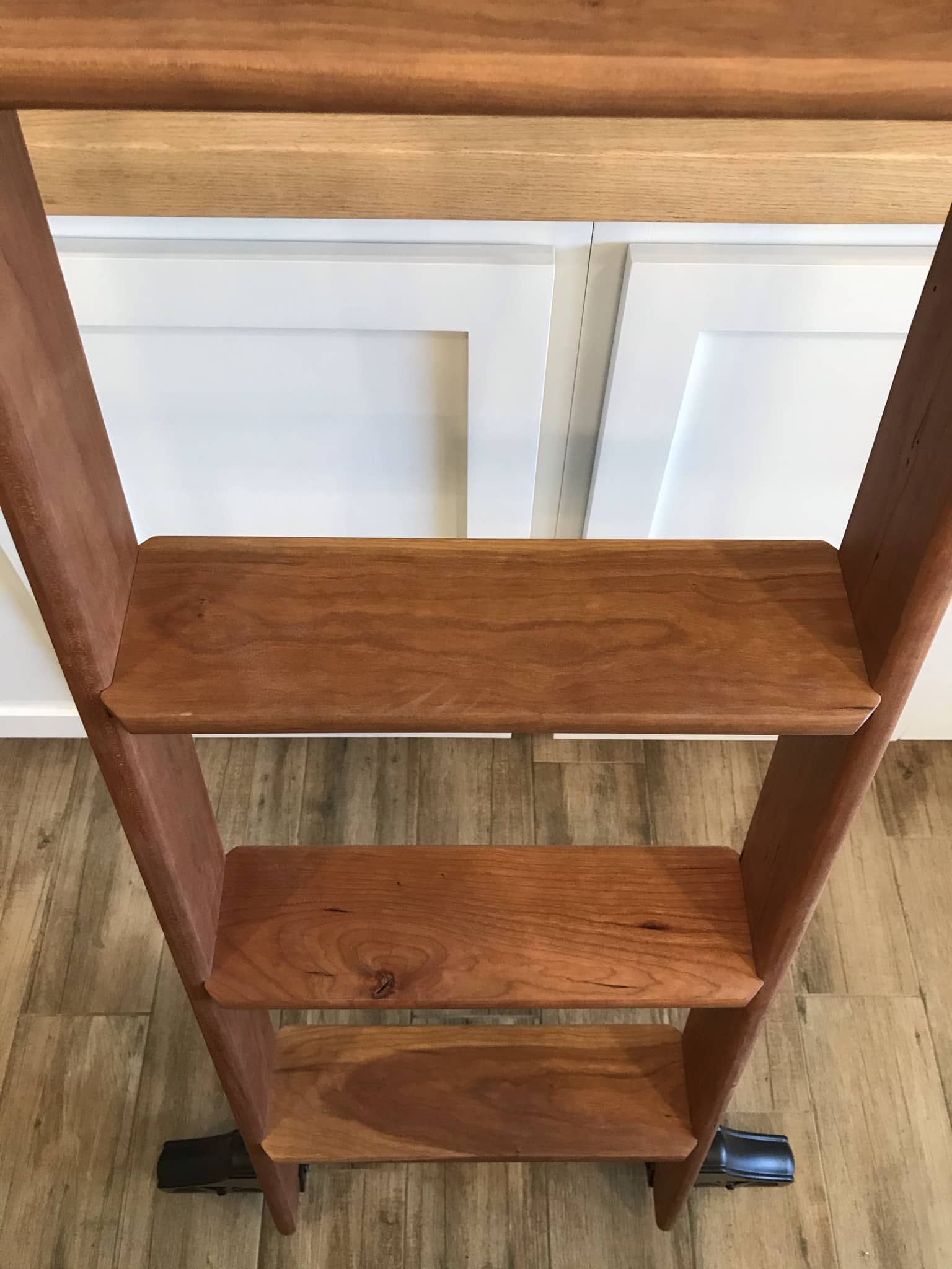 Black Cherry Library Ladder Custom Furniture Temecula
