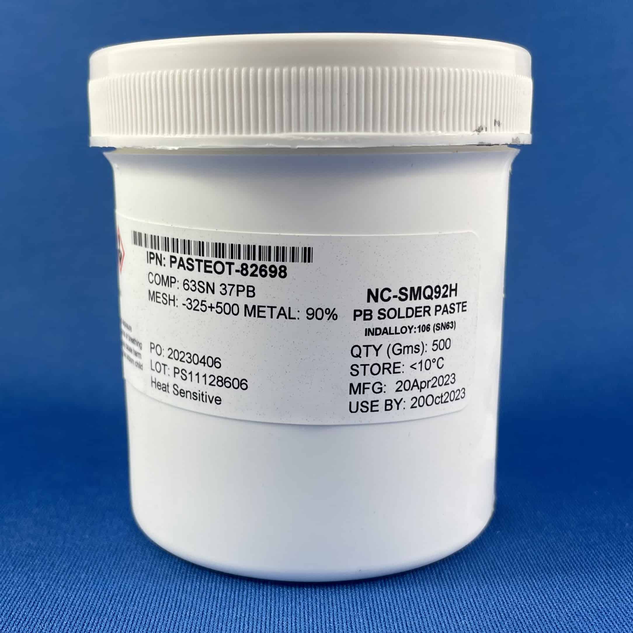 Indium SMQ92H Type 3 SN 63 63Sn 37Pb Tin Lead Solder Paste
