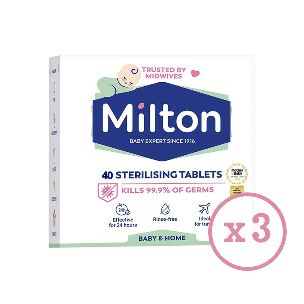 Milton Sterilising Tablets 3x40 Smudge & Dribble
