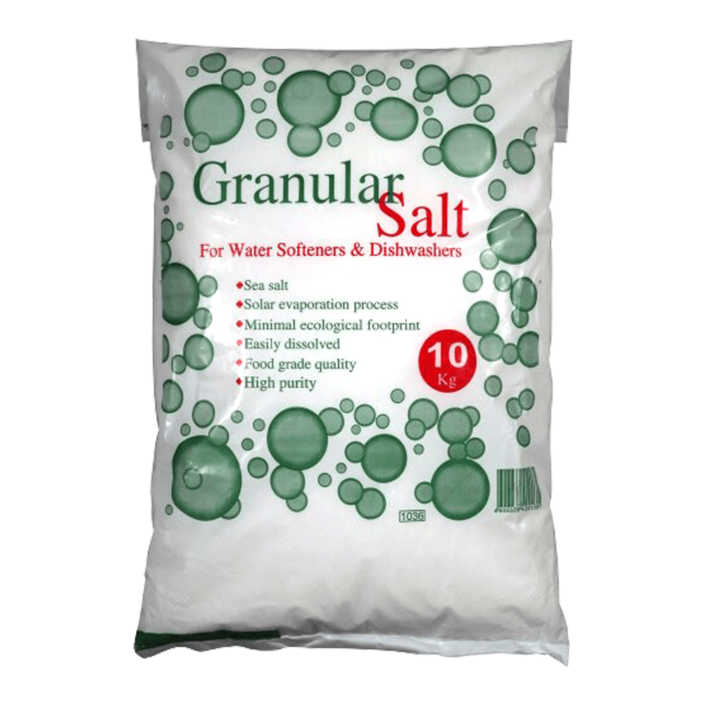 Granular Dishwasher Salt 1x10Kg Bag Smudge & Dribble