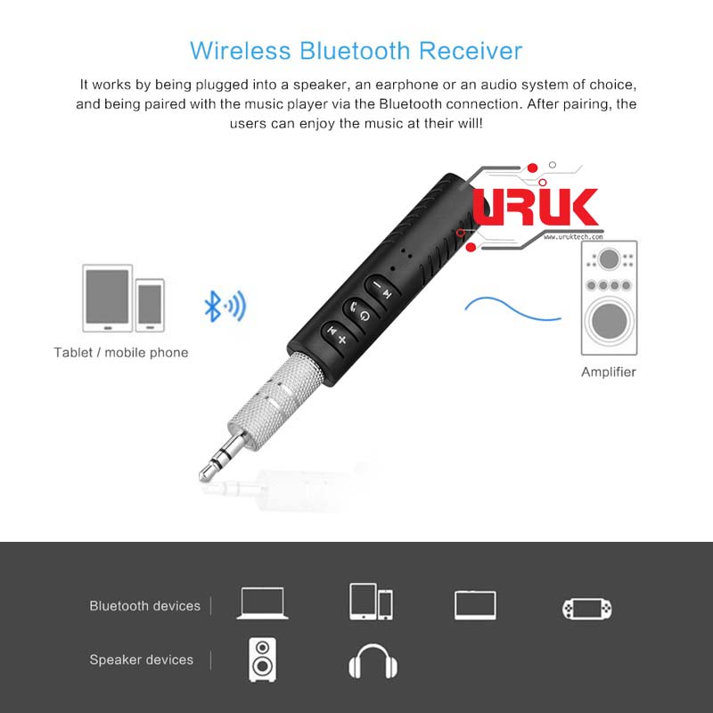 Handsfree Wireless Bluetooth 4.1 Receiver AUX Adapter / Speaker / Music