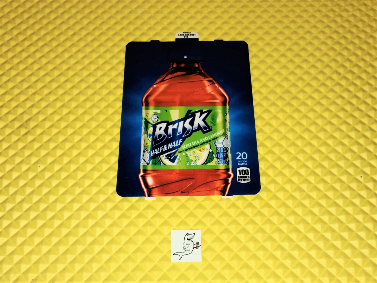 (1) Dixie Narco Brisk Half Tea / Half Lemonade 20oz “BOTTLE” Vend Label