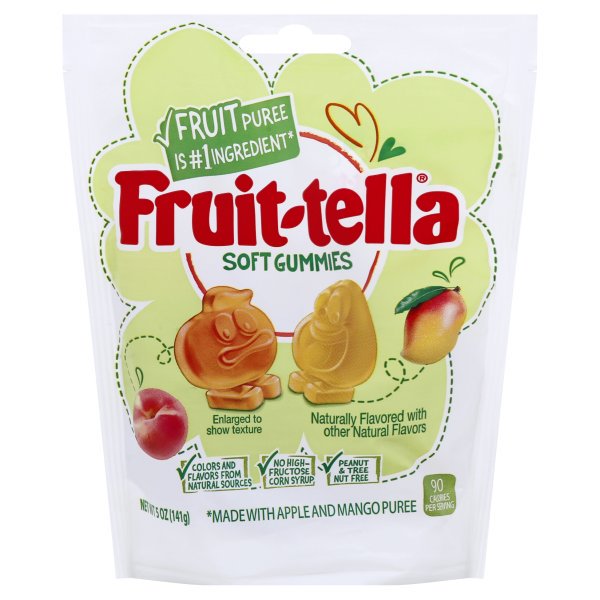 Fruittella Soft Gummies, Peach & Mango, 5oz / 141g bag Snack Plug UK