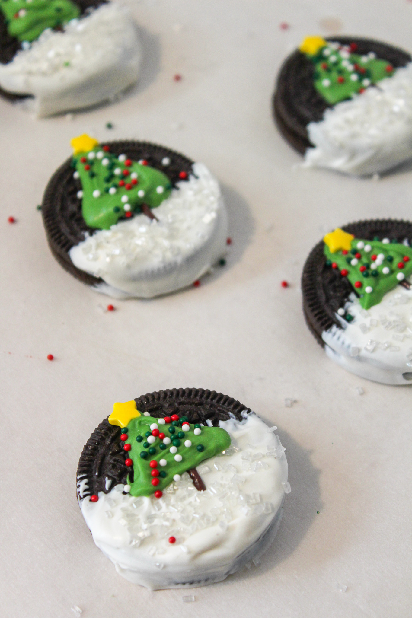 Christmas Tree Decorated Oreo Cookies Snack Rules