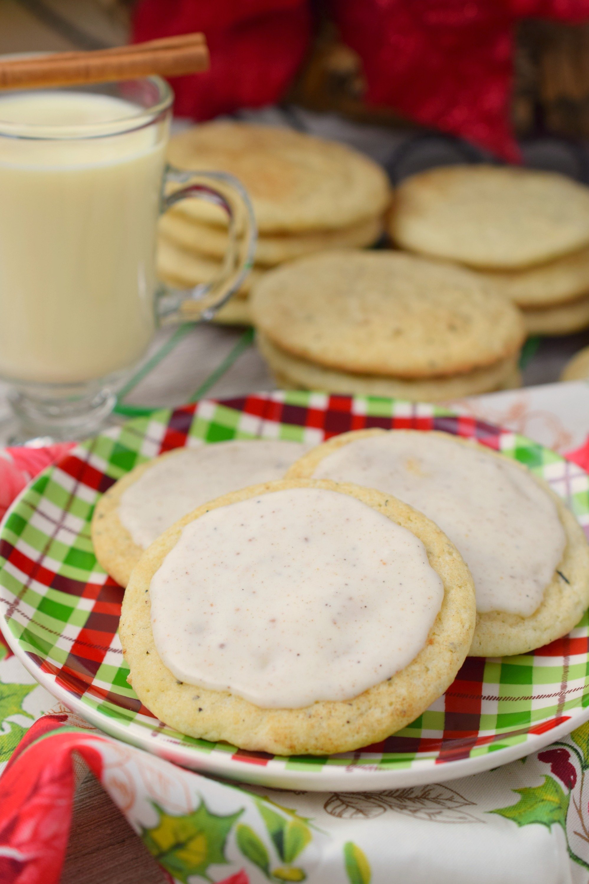 Frosted Chai Spiced Eggnog Cookies Snacks and Sips