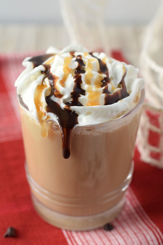 Salted Caramel Mocha Latte Snacks and Sips