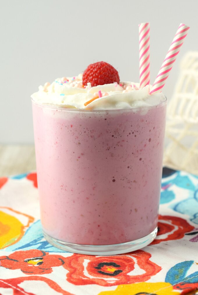 Raspberry Milkshake Snacks and Sips