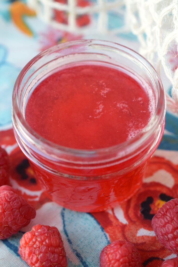 Raspberry Simple Syrup Snacks and Sips