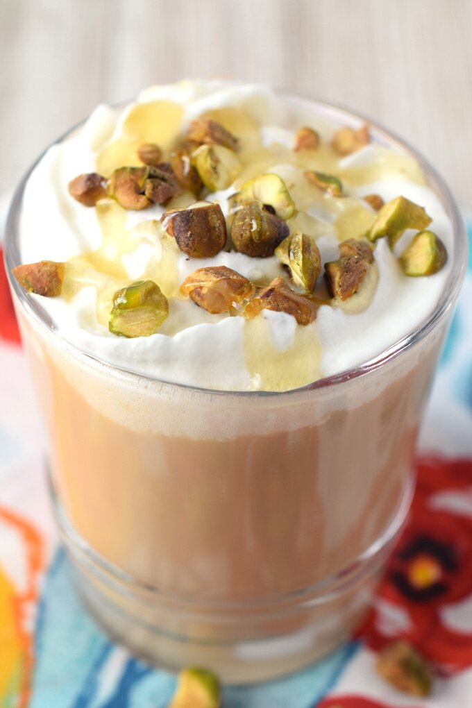 Pistachio Simple Syrup Snacks and Sips