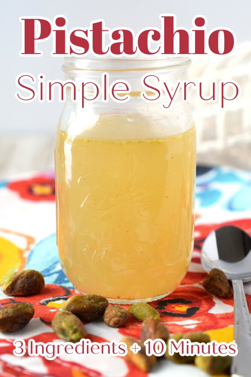 Pistachio Simple Syrup Snacks and Sips